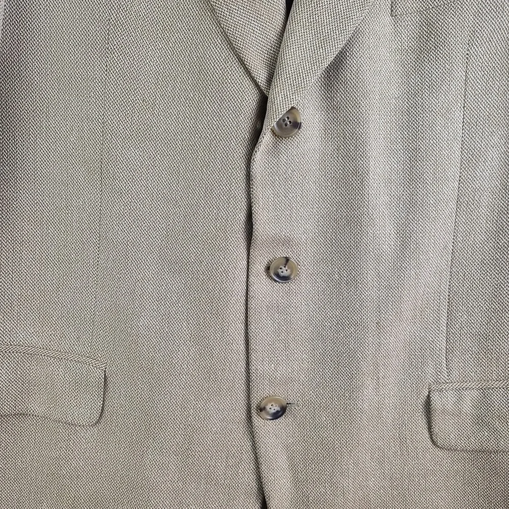 Ermenegildo Zegna Soft Blazer Jacket Mens 56R Beige Silk Wool Blend Switzerland